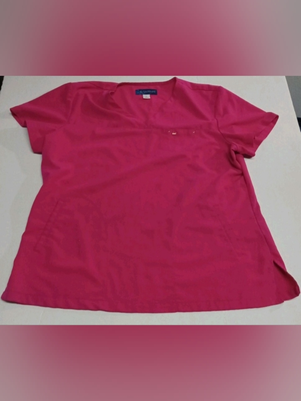 koi Hot Pink V-Neck Scrub Top